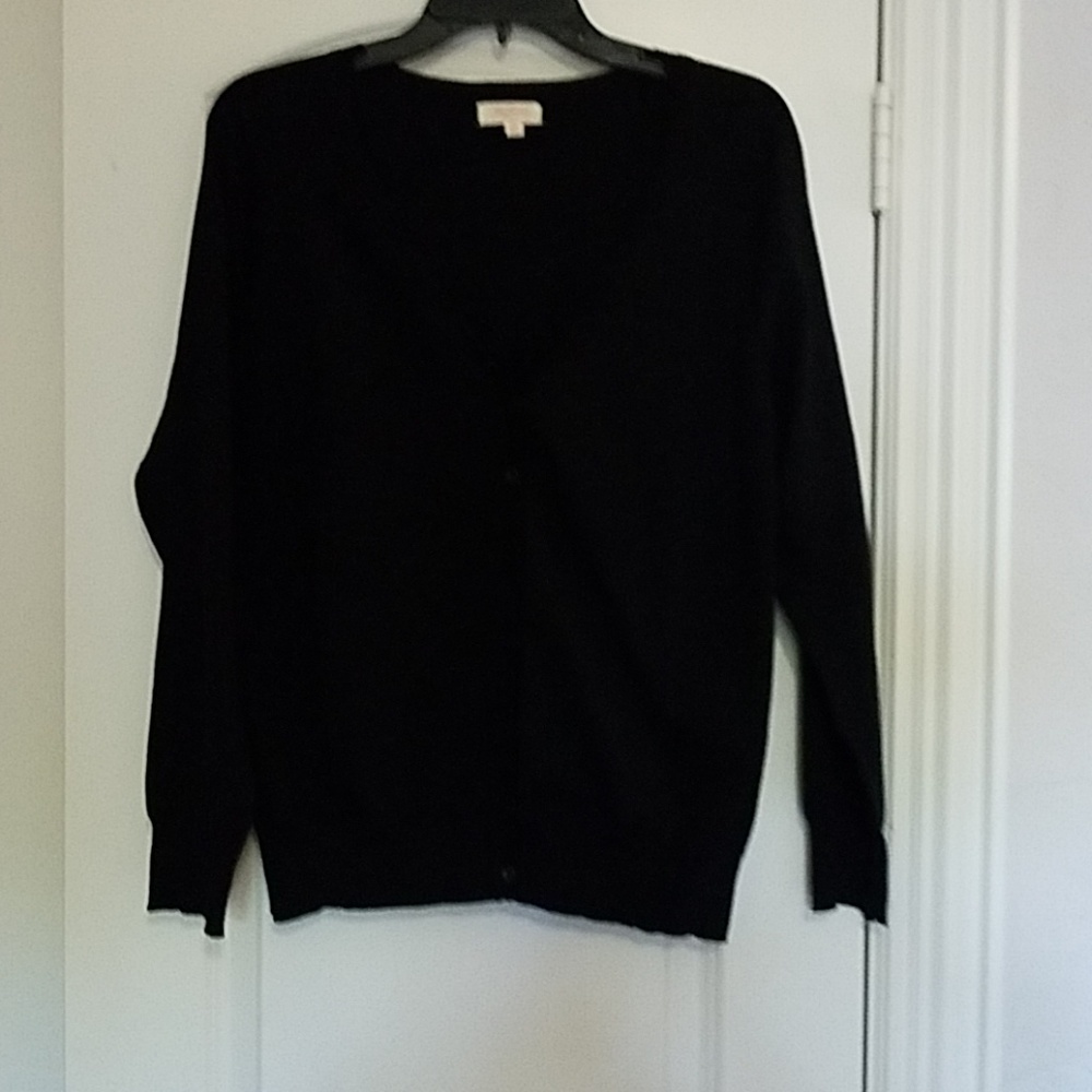 Black cardigan sweater.  1X